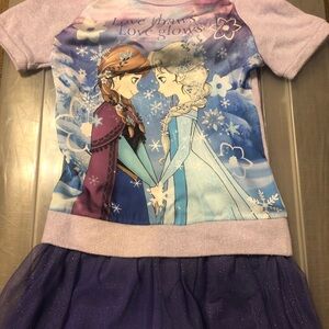 Frozen Themed Dress with Purple Skirt